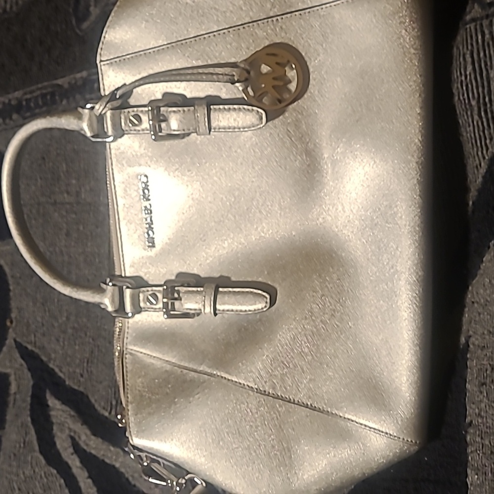 Michael Kors large purse silver sparkle